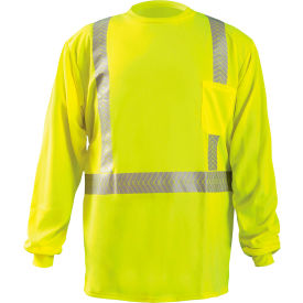 Occunomix LUX-TLSP2B-Y4X OccuNomix Long Sleeve T-Shirt Segmented Tape Hi-Vis Yellow 4XL, LUX-TLSP2B-Y4X image.