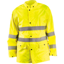 Occunomix LUX-TRJKT-Y2X OccuNomix Breathable Rain Jacket Class 3 Hi-Vis Yellow 2XL, LUX-TRJKT-Y2X image.