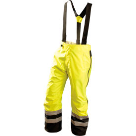 Occunomix SP-BRP-Y2X OccuNomix Speed Collection Premium Breathable Rain Pants, Class E, Hi-Vis Yellow, 2XL, SP-BRP-Y2X image.