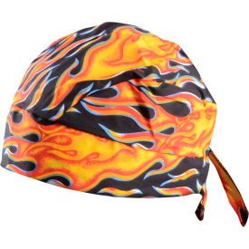 Occunomix TN6-FLA OccuNomix Deluxe Tie Hat With Elastic Rear Band Flame, 12 Pack, TN6-FLA image.