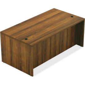 Lorell 34305 Lorell® Wood Desk, 59" x 29.5" x 30" Desk - Walnut - Chateau Series image.