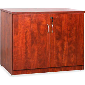 Lorell 69611 Lorell® Storage Cabinet - 22" x 35.5" x 29.5" - Cherry - Essentials Series image.