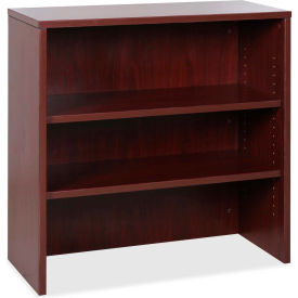 Lorell 69614 Lorell® Hutch for 35" Lateral File Cabinet - 35.5" x 14.8" x 36" - Mahogany - Essentials Series image.