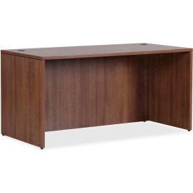 Lorell 69966 Lorell® Wood Desk Shell - 70.9" x 35.4" x 29.5" - Walnut - Essentials Series image.