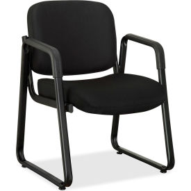 Lorell 84576 Lorell® Black Fabric Guest Chair - Black image.