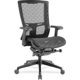 Lorell 85560 Lorell® Checkerboard Design High-Back Mesh Chair - Black image.