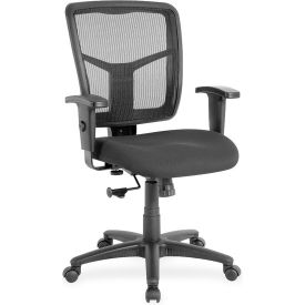Lorell 86209 Lorell® Managerial Mesh Mid-Back Chair - Black image.