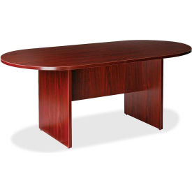 Lorell 87272 Lorell® 36" Oval Conference Table - Mahogany - Essentials Series image.