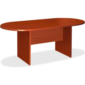 Lorell 87373 Lorell® 72" Oval Conference Table - Cherry - Essentials Series image.