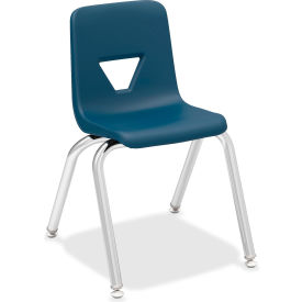 Lorell 99884 Lorell® 14" Stacking Student Chair - Navy - 4/Pack image.