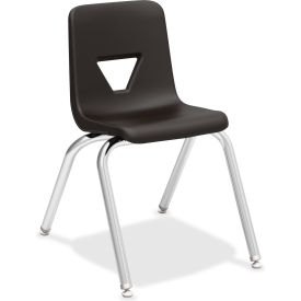 Lorell 99888 Lorell® 16" Stacking Student Chair - Black - 4/Pack image.