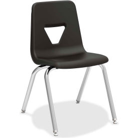 Lorell 99891 Lorell® 18" Stacking Student Chair - Black - 4/Pack image.