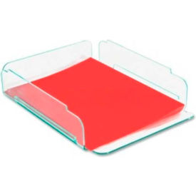 Lorell 80654 Lorell® Acrylic Single Stacking Letter Tray, Green image.