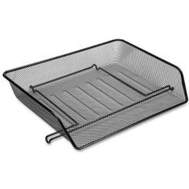 Lorell 84154 Lorell® Side-Loading Mesh Letter Trays, Black, 2/Pack image.