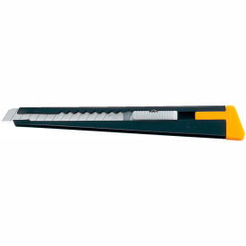 OLFA USA 5001** OLFA® 180 Metal Body Slide Mechanism Utility Knife w/ Blade Snapper - Black/Yellow image.