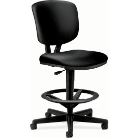 Hon Company HON5705SB11T  HON® Volt Task Stool - Leather Office Stool for Standing Desk - Black image.