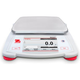 Ohaus Corporation 30253015 Ohaus® Scout® STX6201 Electronic Portable Balance with LCD Display, 6200g x 0.1g image.