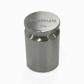 Ohaus Corporation 80850123 Ohaus® 50g Cylindrical Weight Stainless Steel ASTM Class 6 image.