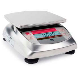 Ohaus Corporation 83998135 Ohaus® V31XW3 AM Compact Bench/Food Washdown Digital Scale 6.615lb x 0.005lb 5-13/16" x 6-3/16" image.