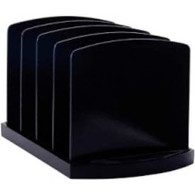 Officemate International 22322 Officemate Standard Sorter with 4 Compartments Black image.
