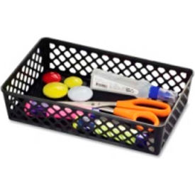 Officemate International 26202 Officemate Large Stackable Supply Basket Black image.