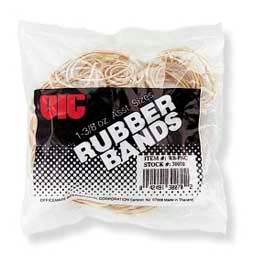 Officemate International 30070 Officemate® Rubber Bands, Assorted Sizes, Natural, 1-3/8 oz. Bag image.