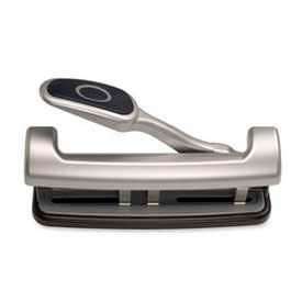 Officemate International 90050 Officemate® EZ Level 2 - 3 Hole Punch, 15 Sheet Capacity, Silver image.