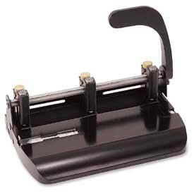 Officemate International 90078 Officemate® Heavy-Duty Adjustable 3-Hole Punch, 32 Sheet Capacity, Black image.
