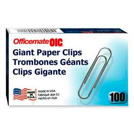 Officemate International 99914 Officemate® Giant Paper Clips, Silver, 100/Box image.