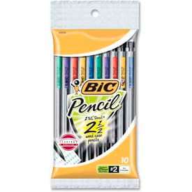 Bic Corporation MPP101 Bic® Mechanical Pencil, 0.7mm, Assorted Barrels, 10/Pack image.