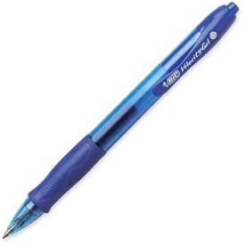 Bic Corporation RLC11BE Bic® Velocity Rollerball Retractable Gel Pen, 0.7mm, Blue Ink, Dozen image.