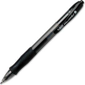 Bic Corporation RLC11BK Bic® Velocity Rollerball Retractable Gel Pen, 0.7mm, Black Ink, Dozen image.