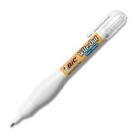 Bic Shake 'n Squeeze Correctable Pen, Needle Point Tip, 8 ml, White