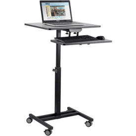 Sit & Stand Desk, Gray/Black view 2