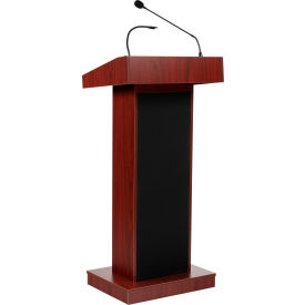 National Public Seating 800X-MY The Orator Standard Height with Sound - Mahogany image.