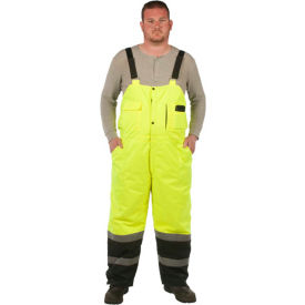 Old Toledo Brands UHV500-XL-Y Utility Pro™ Hi-Vis Lined Bib Overall, Class E, XL, Yellow image.