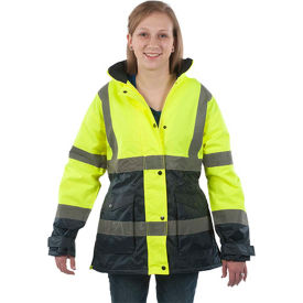 Utility Pro Hi-Vis Ladies Parka Jacket, Class 2, 2XL, Yellow/Black