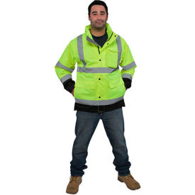ANSI Class 3 Rain Jacket, Yellow/Black, M, UHV822-Y-M ANSI Class 3 Rain Jacket, Yellow/Black, M, UHV822-Y-M