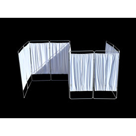 Omnimed Inc. 153908 Omnimed King Economy 9 Section Privacy Screen, 283.5"W x 67.5"H, Silver image.