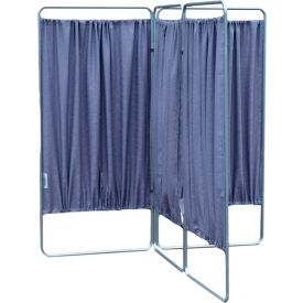 Omnimed Inc. 153921****** Omnimed King Economy 4 Section With "T" Hinge Privacy Screen, 126"W x 67.5"H, Silver image.