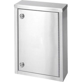 Omnimed Inc. 181401 Omnimed® Stainless Narcotic Cabinet, Single Door, Ambi-Top, 2 Adj. Shelves, 11"W x 4"D x 15"H image.