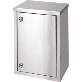 Omnimed Inc. 181451 Omnimed® Stainless Narcotic Cabinet, Single Door, Ambi-Top, 2 Adj. Shelves, 11"W x 8"D x 15"H image.