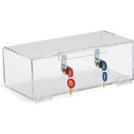 Omnimed Double Lock Clear Acrylic Refrigerator Lock Box, Keyed The Same with Multiple Units
