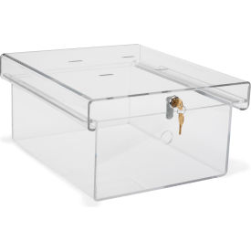 Omnimed Inc. 183010D Omnimed® 183010D Single Lock X-Large Acrylic Refrigerator Lock Box, Keyed Differently, Clear image.