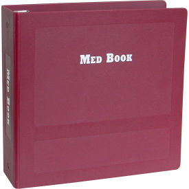 Omnimed Inc. 205025 Omnimed® 2-1/2" Med Book Binder, Side Open, Burgundy image.