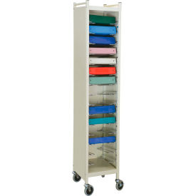 Omnimed Inc. 264565-BG Omnimed® Tall Horizontal Cabinet Chart Rack, 15 Binder Capacity, Beige image.