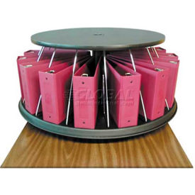 Omnimed Inc. 264610 Omnimed® Single Tier Counter-Top Chart Carousel, 36"W x 36"D x 17-7/8"H, Black image.