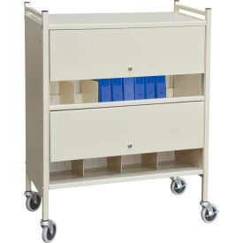 Omnimed Inc. 282120-BG Omnimed® Versa Cabinet Style Rack with Locking Panels, 2 Shelves, Beige image.