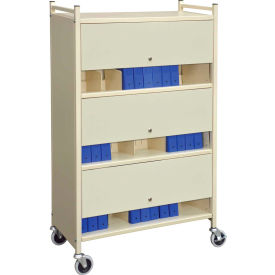 Omnimed Inc. 282130-BG Omnimed® Versa Cabinet Style Rack with Locking Panels, 3 Shelves, Beige image.