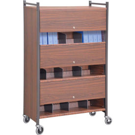 Omnimed Inc. 282130-WG Omnimed® Versa Cabinet Style Rack with Locking Panels, 3 Shelves, Woodgrain image.